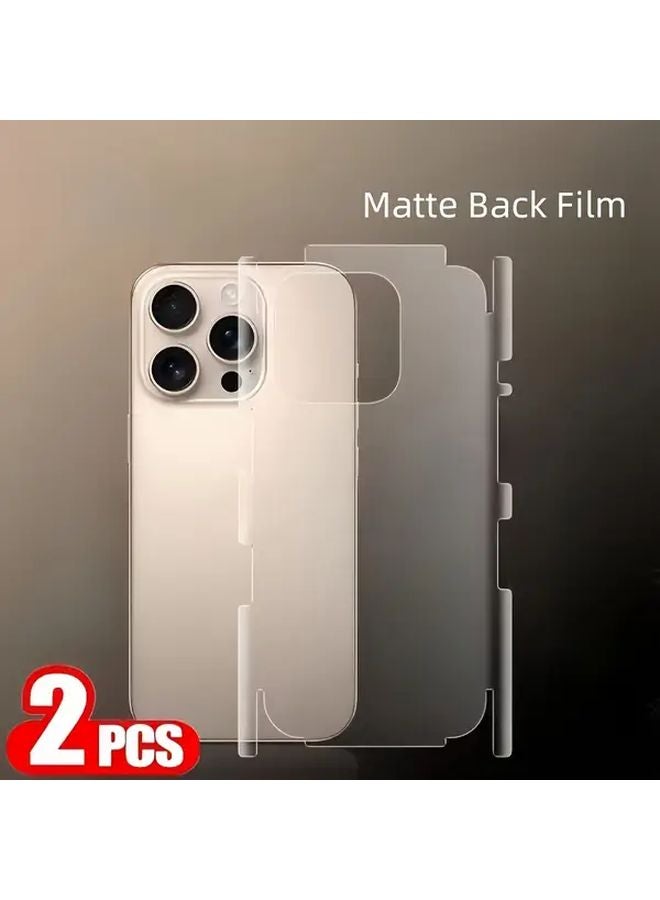Matte Screen Protector For iPhone 16 Pro 4 In 1 Front And Back Film TPU - Image 2